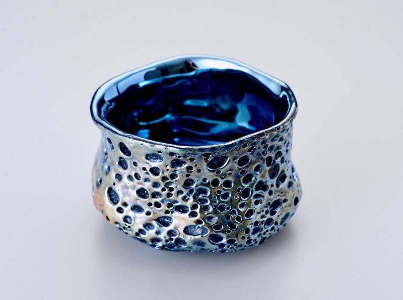 A Stylized Sake Cup (Guinomi) by Kurokawa Daisuke (b. 1982)