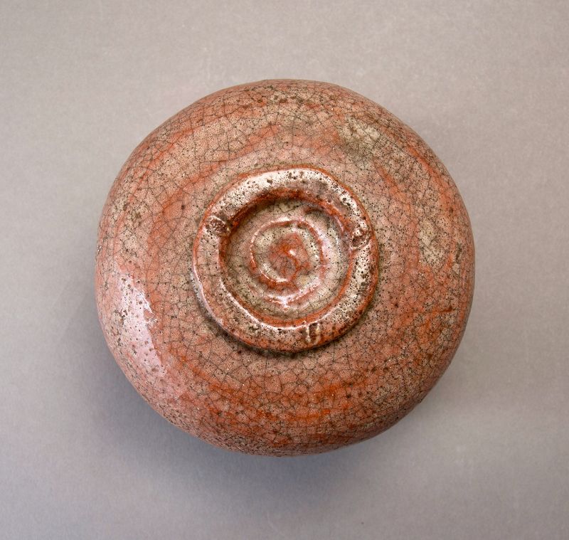 A Red Raku Tea Bowl by Famed Potter Ichigen (1662-1722)