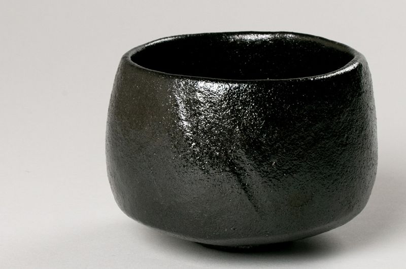 A Classic Black Raku Tea Bowl by Famed Potter Ōhi Chōzaemon X