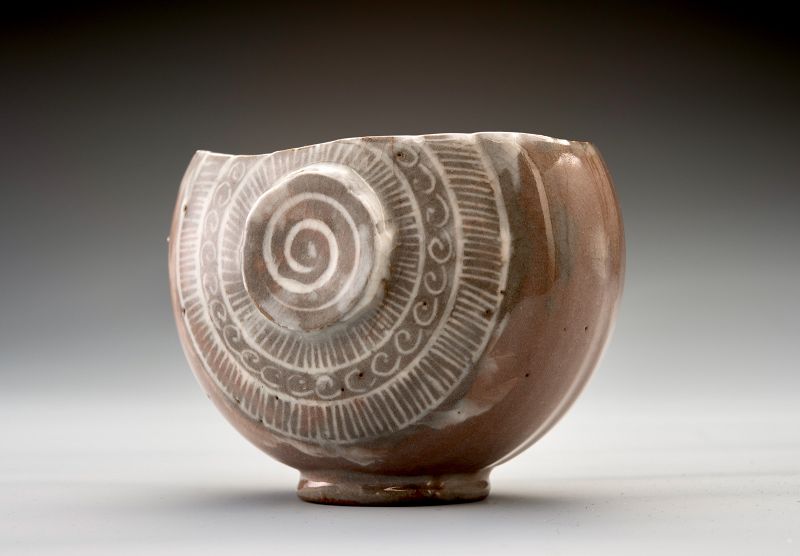 An Excavated Mishima Tea Bowl [Tokugawa Clan]