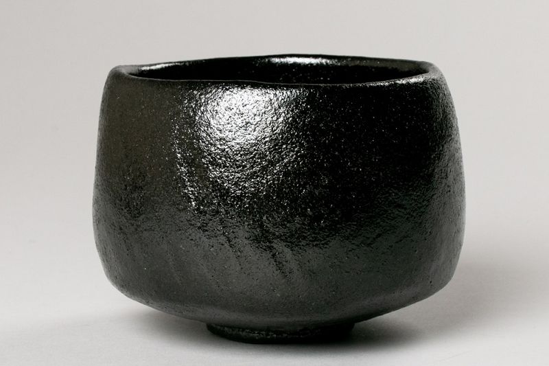 A Classic Black Raku Tea Bowl by Famed Potter Ōhi Chōzaemon X