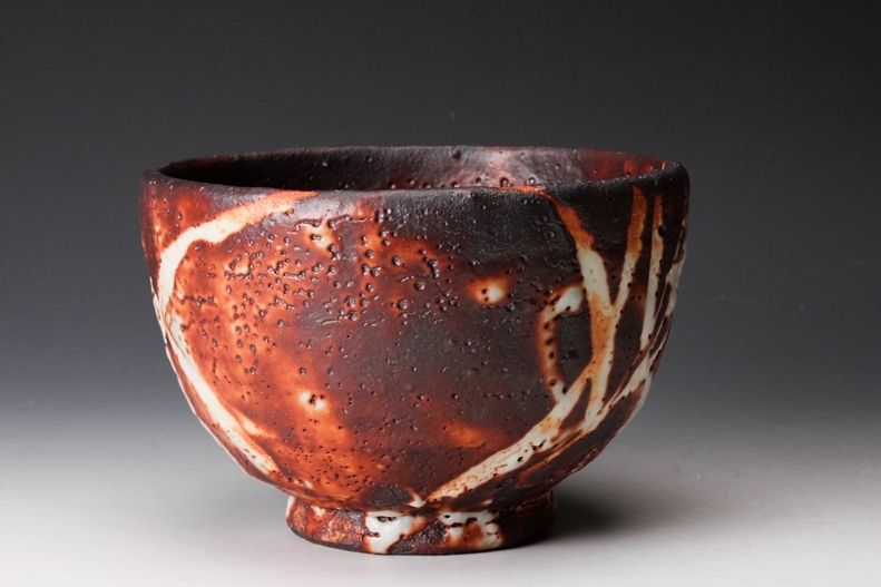 A Red Shino Bowl by Yasuo Tamaoki