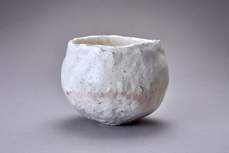 A White Raku Tea Bowl by Master Potter Sugimoto Sadamitsu