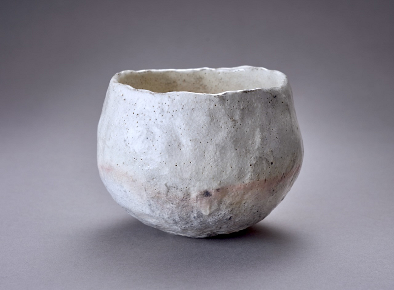 A White Raku Tea Bowl by Master Potter Sugimoto Sadamitsu