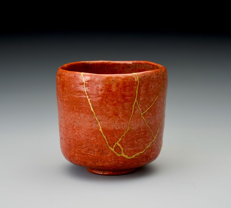 A Rare Antique “Tsutsu” Tea Bowl by Raku IV Ichinyū ( 1640-1696 )