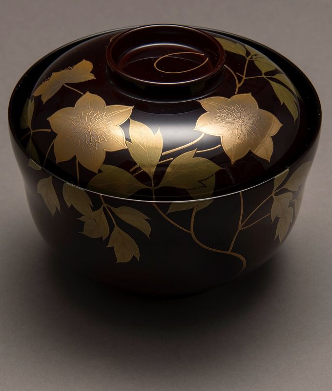 Hand Painted Lacquerware Bowl Set (10) by Musashino Urushi Kogei