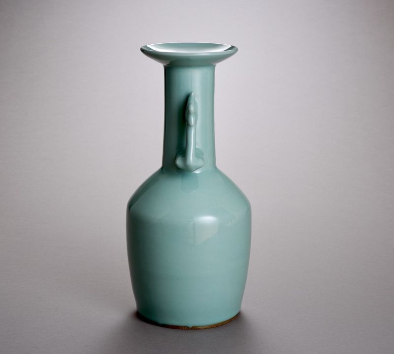 A Large Celadon Phoenix vase by First Generation Suwa Sozan (1851-1922