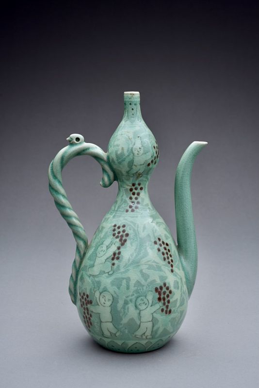 A Korean Celadon Goryeo Vase by LNT Yu Geun-Hyeong