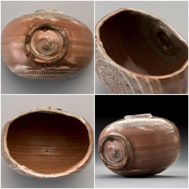 An Excavated Mishima Tea Bowl [Tokugawa Clan]