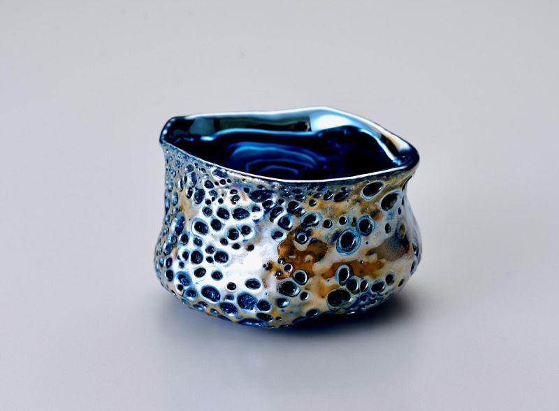 A Stylized Sake Cup (Guinomi) by Kurokawa Daisuke (b. 1982)