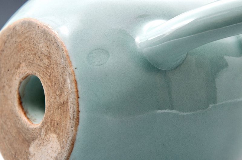 A Celadon Suiteki Water Dropper by Imperial Court Artist Suwa Sozan