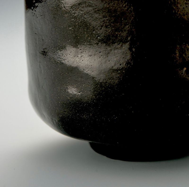 A Black Raku Tea Bowl by Ito Tozan