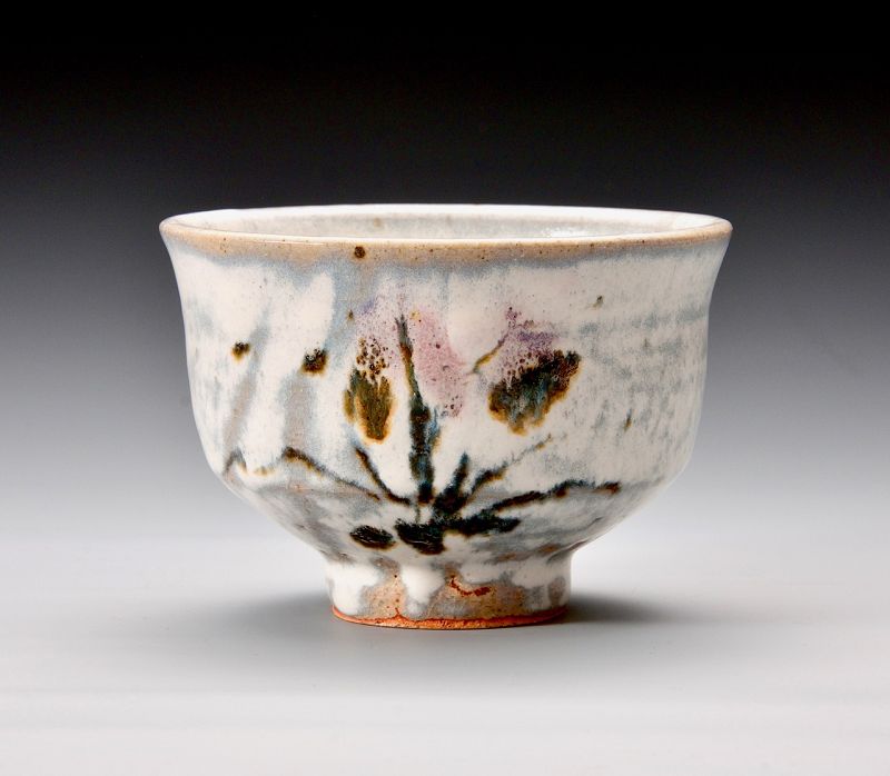 An Iris Tea Bowl by Murakami Yoichi