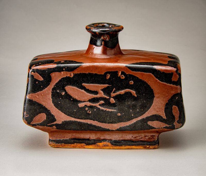 A Tetsu-yu Henko Vase by Master Potter Kawai Kanjiro