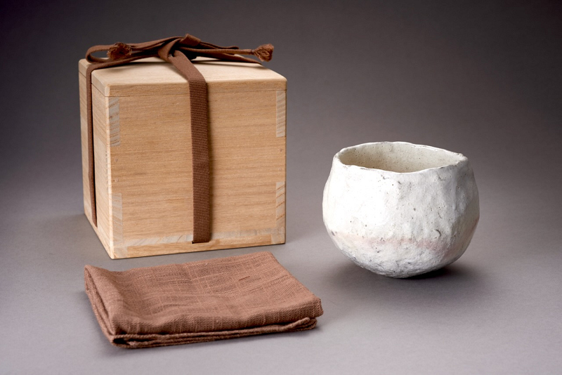 A White Raku Tea Bowl by Master Potter Sugimoto Sadamitsu