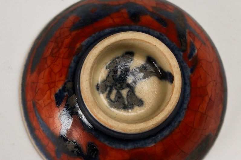 Painted Tokkuri and Cups by Living National Treasure Kondō Yuzō