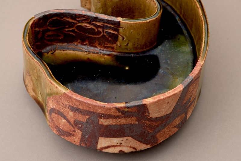 A Modern Oribe Serving Dish by Takauchi Shugo