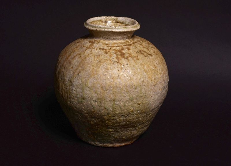 A Shigaraki Anagama-fired Tsubo by Michio Furutani