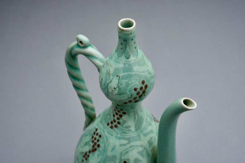 A Korean Celadon Goryeo Vase by LNT Yu Geun-Hyeong