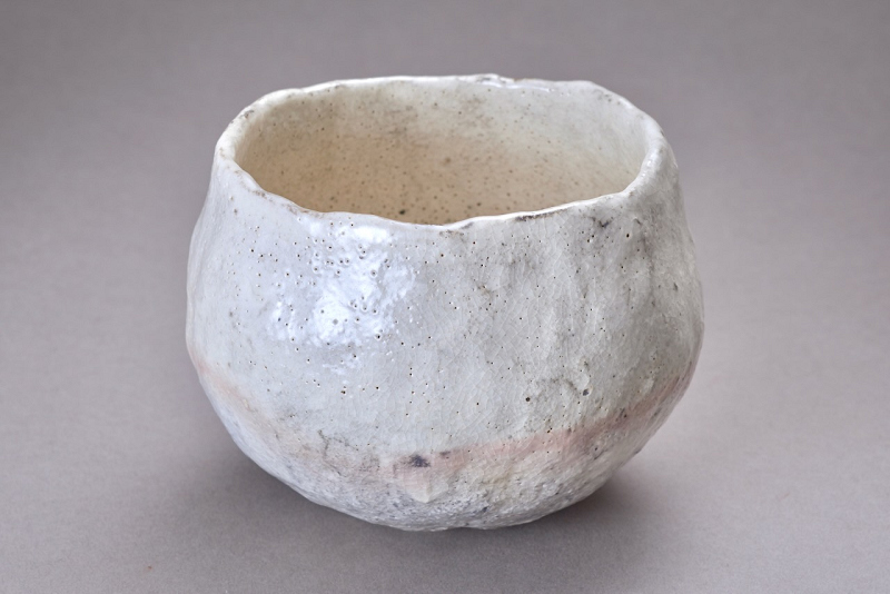 A White Raku Tea Bowl by Master Potter Sugimoto Sadamitsu