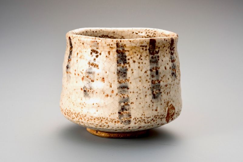 An Antique Shino Tsutsu Tea Bowl