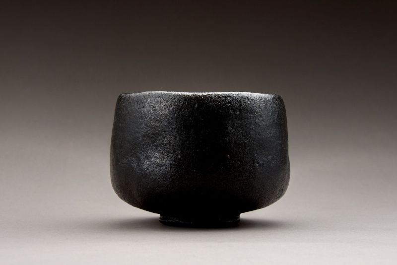 A Classic Black Raku Tea Bowl by Ōhi Chōzaemon IX