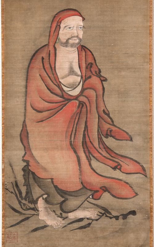 A Muromachi Period Scroll with Depiction of the Daruma