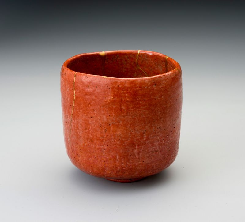 A Rare Antique “Tsutsu” Tea Bowl by Raku IV Ichinyū ( 1640-1696 )