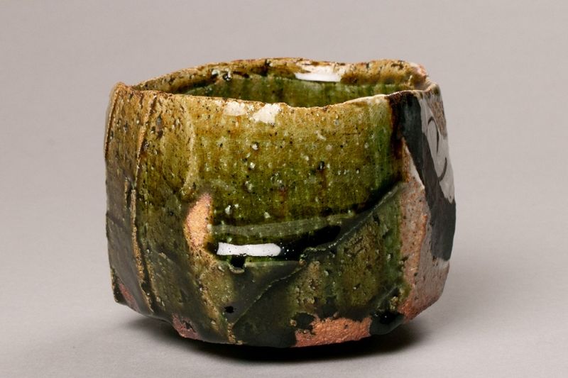 A Modern Oribe Tea Bowl by Takauchi Shugo
