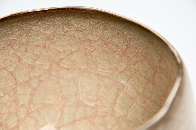 An Elegant Tea Bowl with “Rice Porcelain Glaze” by Kei Wakao