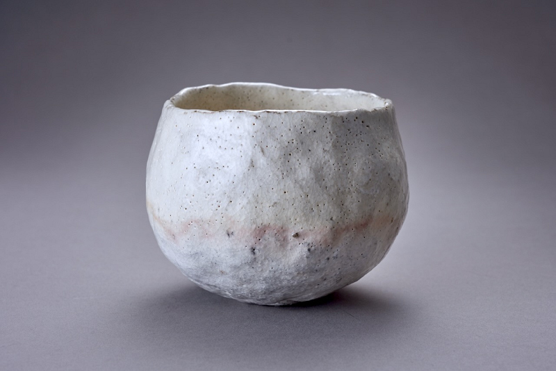 A White Raku Tea Bowl by Master Potter Sugimoto Sadamitsu
