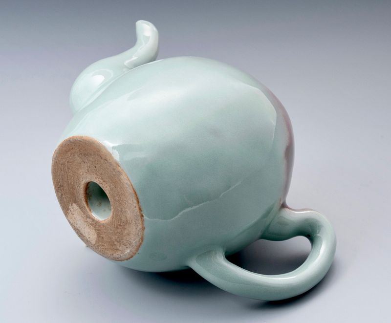 A Celadon Suiteki Water Dropper by Imperial Court Artist Suwa Sozan