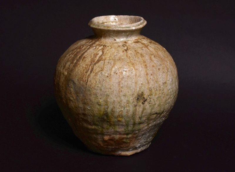 A Shigaraki Anagama-fired Tsubo by Michio Furutani