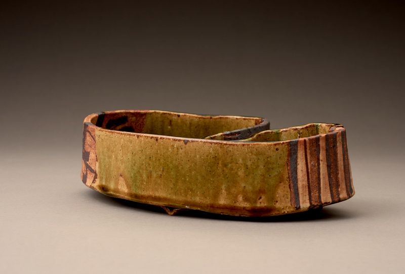 A Modern Oribe Serving Dish by Takauchi Shugo
