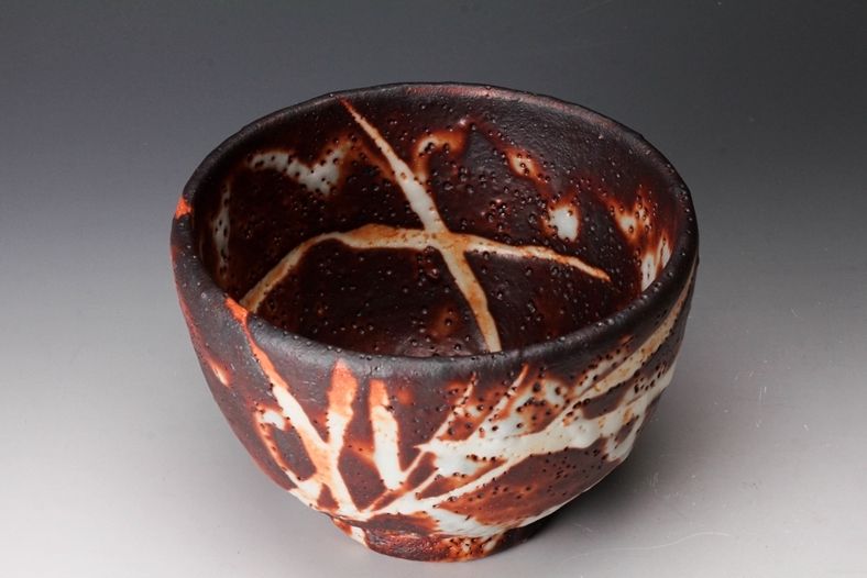 A Red Shino Bowl by Yasuo Tamaoki