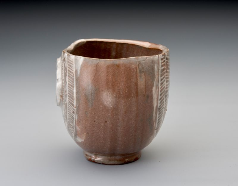 An Excavated Mishima Tea Bowl [Tokugawa Clan]