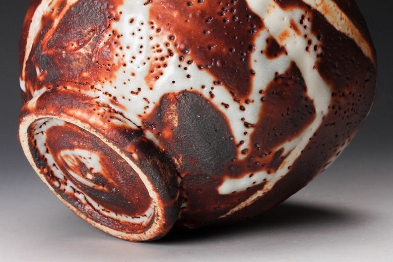 A Red Shino Bowl by Yasuo Tamaoki