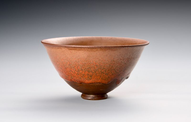 An exceptional Tenmoku tea bowl with Yohen glazing