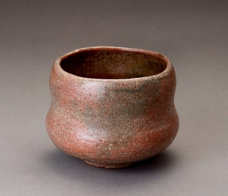 A Red Raku Tea Bowl by Famed Potter Ichigen (1662-1722)