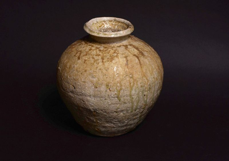 A Shigaraki Anagama-fired Tsubo by Michio Furutani