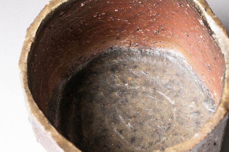 Bizen Tea Bowl by Living National Treasure, Isezaki Jun
