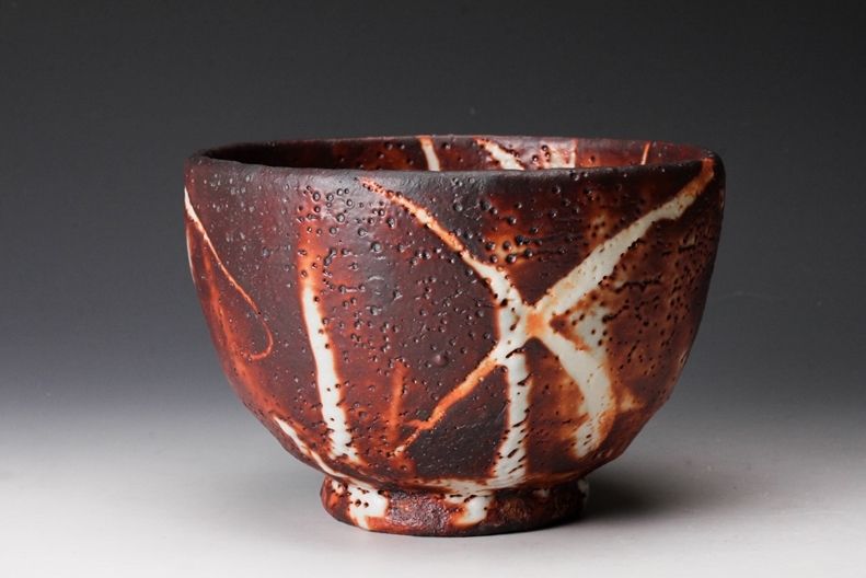 A Red Shino Bowl by Yasuo Tamaoki