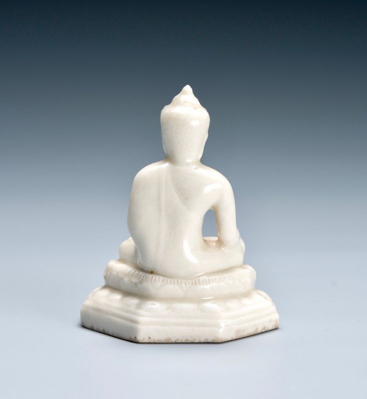 A Small Porcelain Seated Bodhisattva by Suwa Sozan