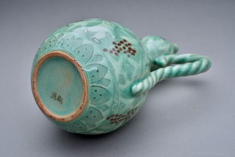 A Korean Celadon Goryeo Vase by LNT Yu Geun-Hyeong