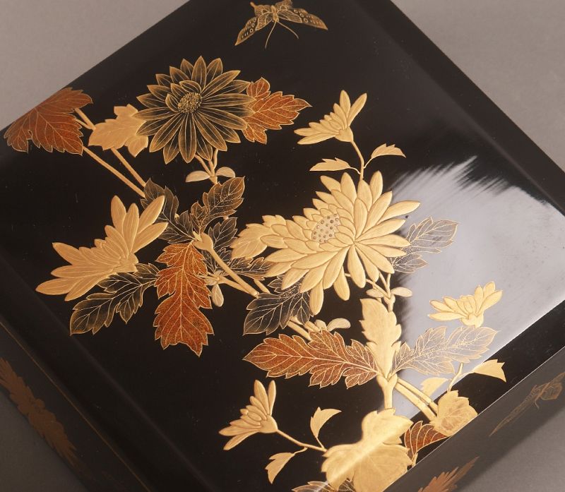 A Meiji Period Maki-e Hand Painted Five-tiered Jubako Set