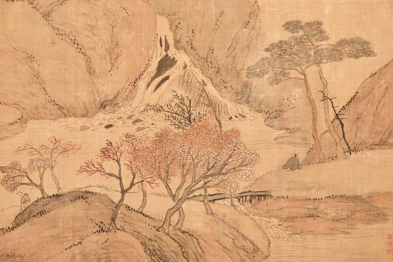 Autumn Nanga Landscape by Takamori Saigan (1847–1917)