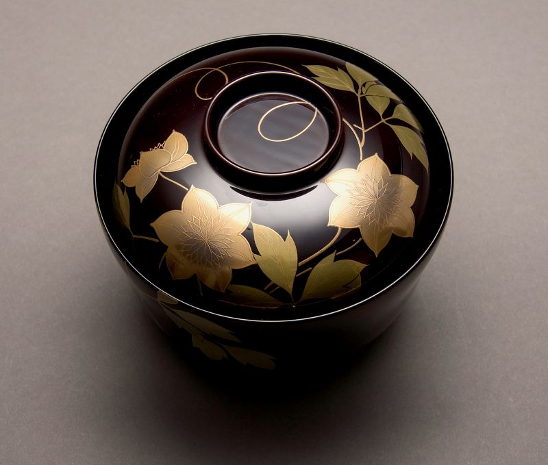 Hand Painted Lacquerware Bowl Set (10) by Musashino Urushi Kogei