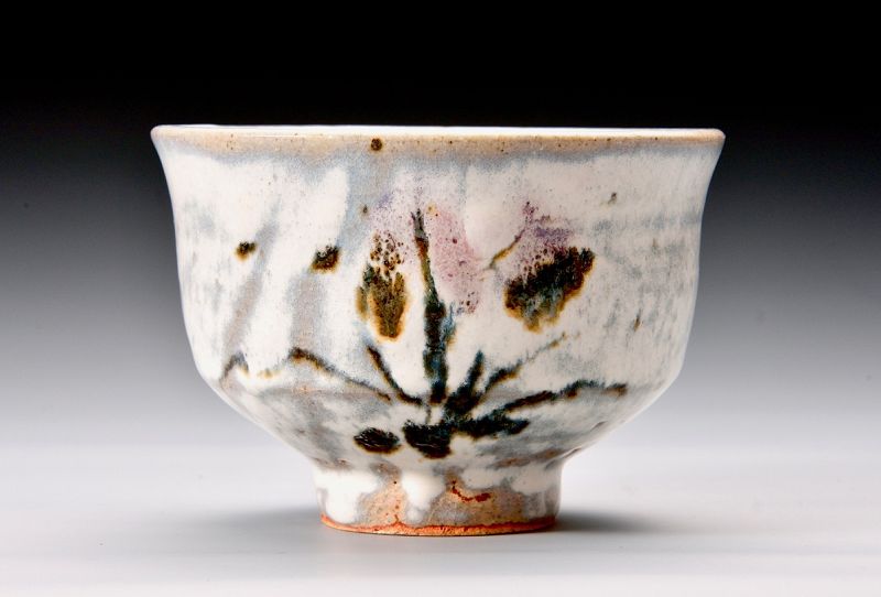 An Iris Tea Bowl by Murakami Yoichi