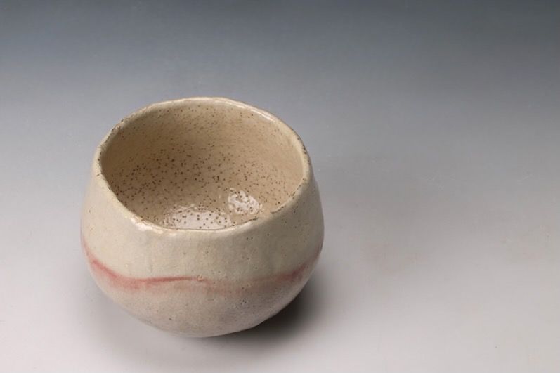 A White Raku Tea Bowl by Master Potter Sugimoto Sadamitsu