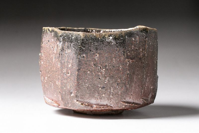 Bizen Tea Bowl by Living National Treasure, Isezaki Jun